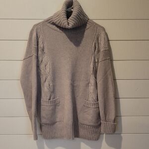 LORENA ANTONIAZZA TURTLENECK SWEATER  44  TAN